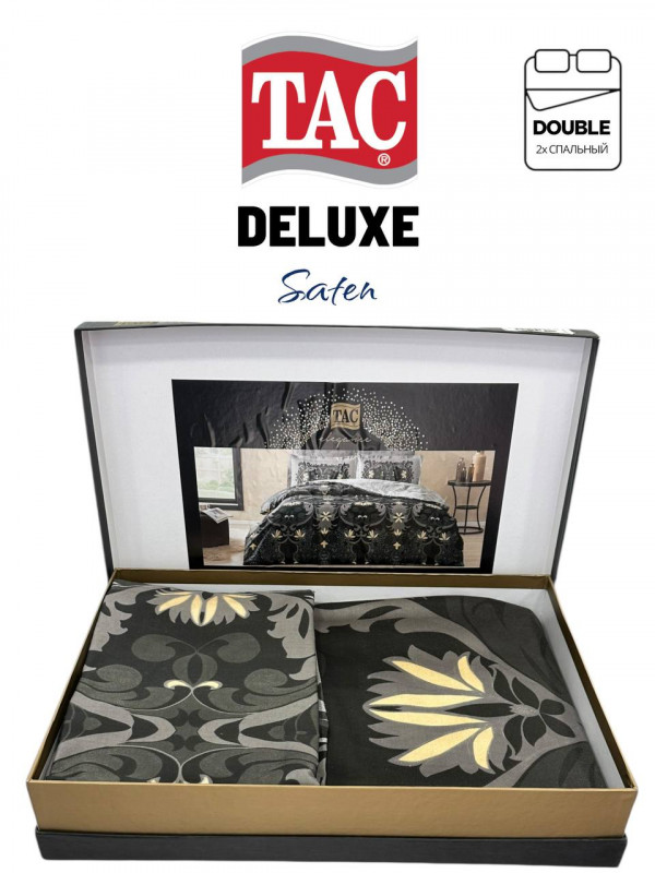 Tac Dorney siyah Deluxe saten | Постельное белье сатин делюкс